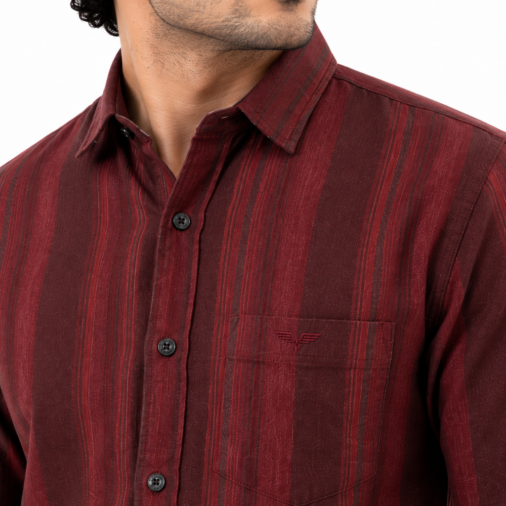 Sport checkered casual Red shirt featuring a spread collar